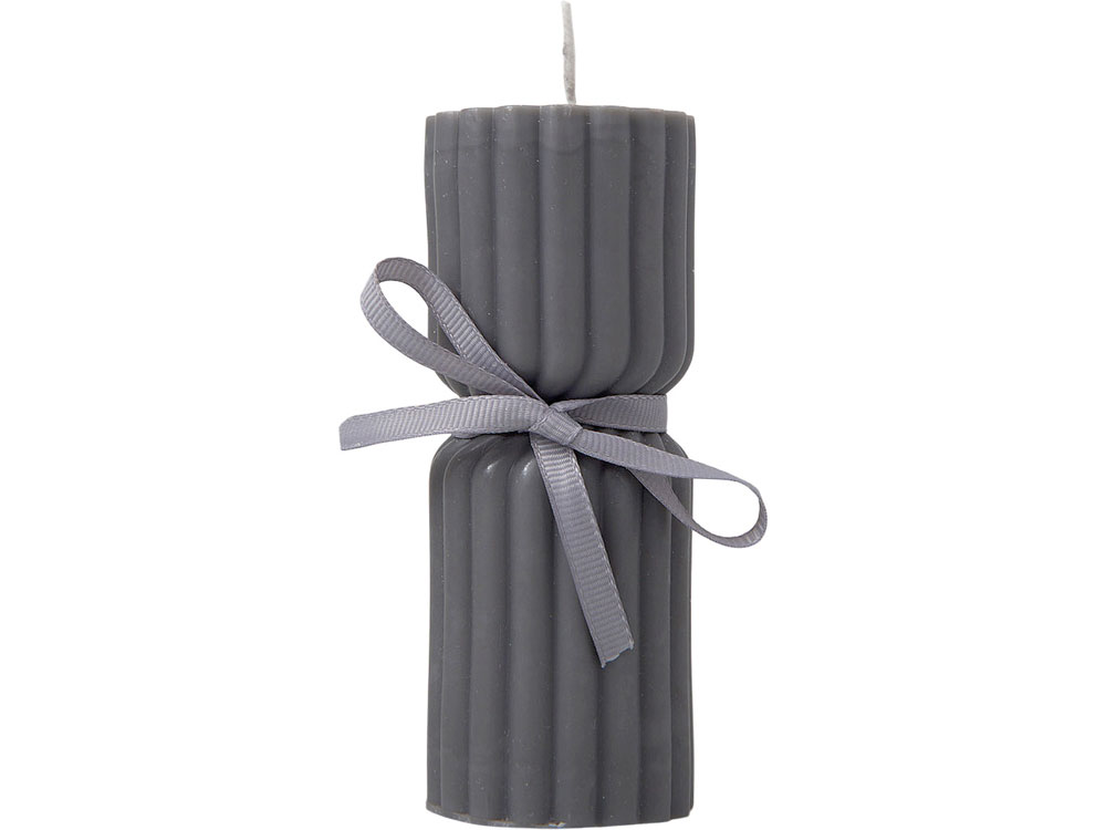 Набор свечей с гранями Vela, темно-серый, белый