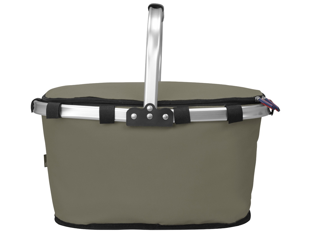 Изотермическая сумка-холодильник FROST складная с алюминиевой рамой, серый (Р)