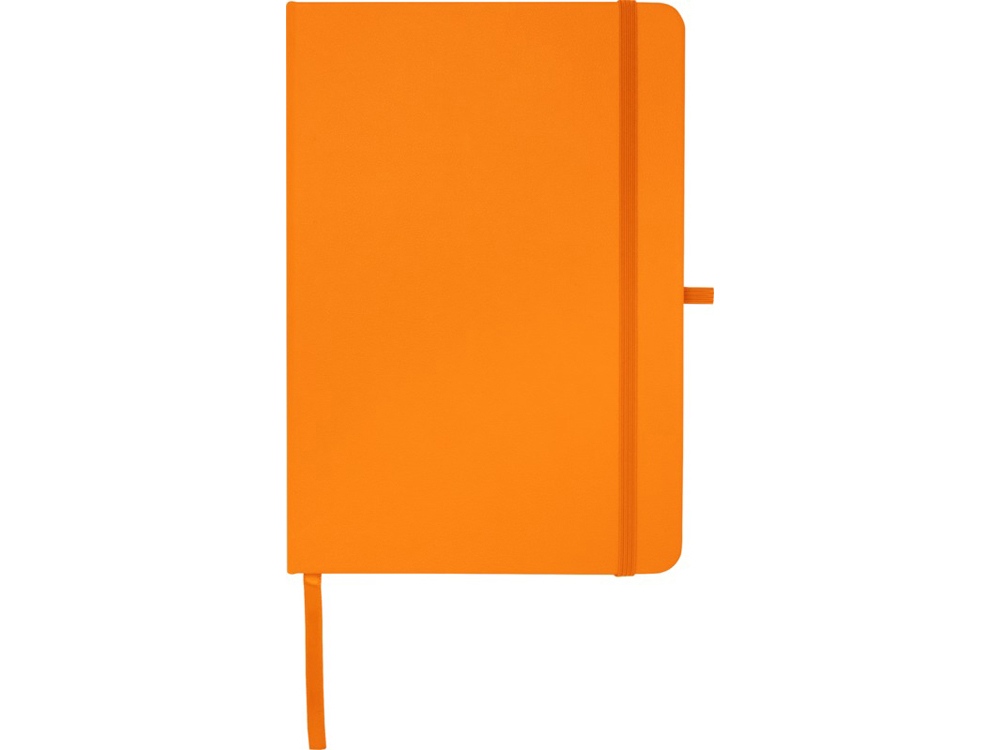 Teak блокнот А5 из переработан. материала в твердой обложке с линован. страницами - Оранжевый