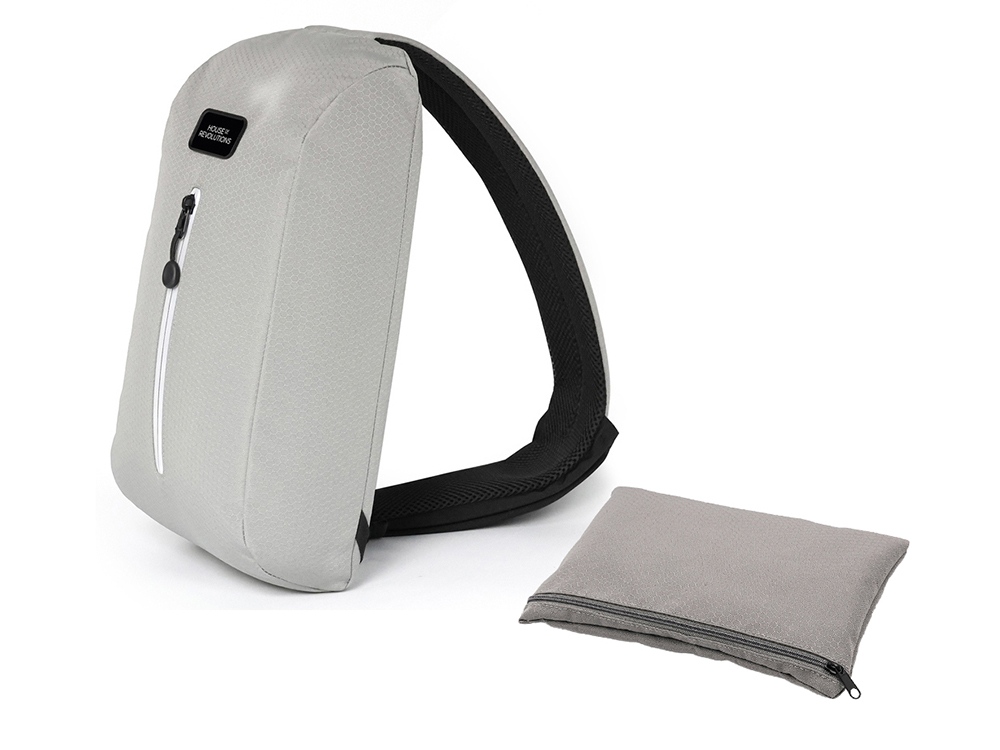 Сумка на одно  плечо, серый