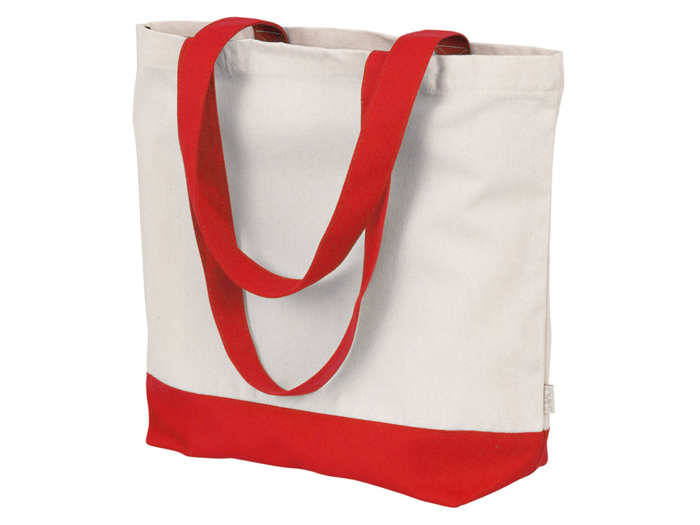 Сумка для шоппинга Cotton из переработанного хлопка 280 г, красный Сумка для шоппинга Cotton из переработанного хлопка 280 г, красный