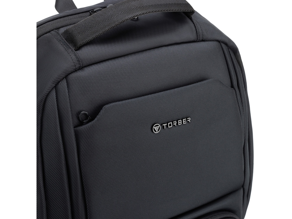 Рюкзак TORBER VOYAGE с отделением для ноутбука 18,5'', черный, полиэстер 900D, 33х15х48 см, 20 л