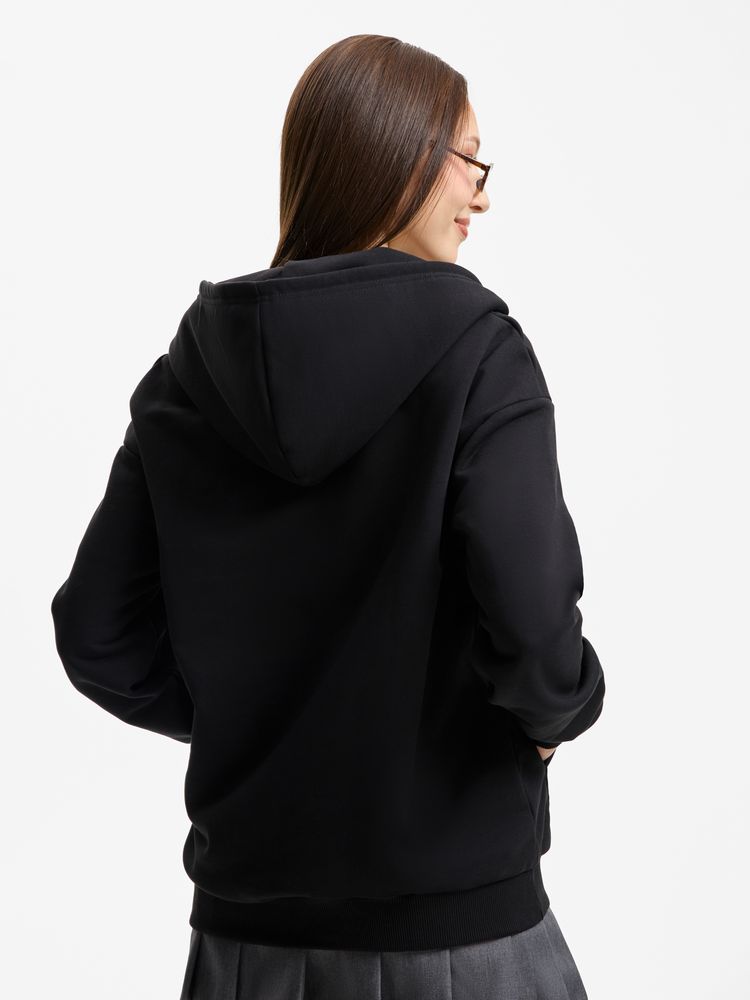 Толстовка унисекс оверсайз Sartoro, черная Толстовка унисекс оверсайз Sartoro, черная