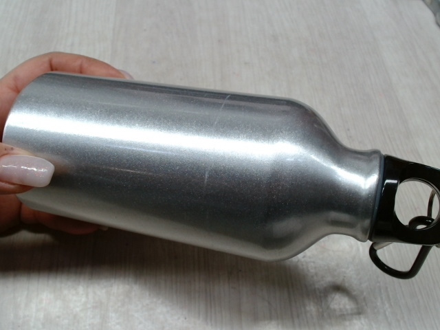 Бутылка Hip S с карабином 400мл, серебристый