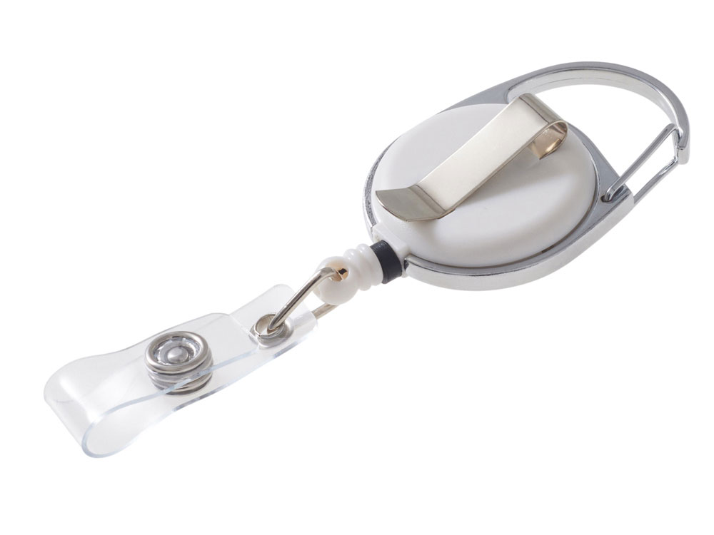 Бейдж с рулеткой-карабин Favor, черный