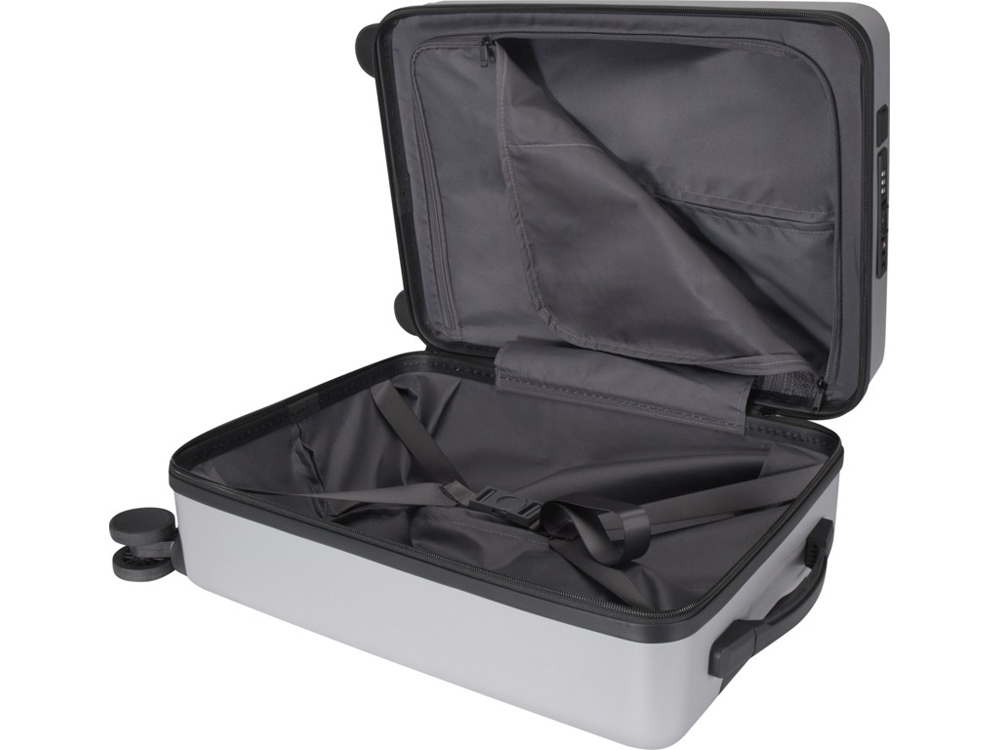 Rover Pro 20-дюймовый чемодан на колесах из материалов, переработанных согласно стандарту GRS, объемом 40 л - Серебряный