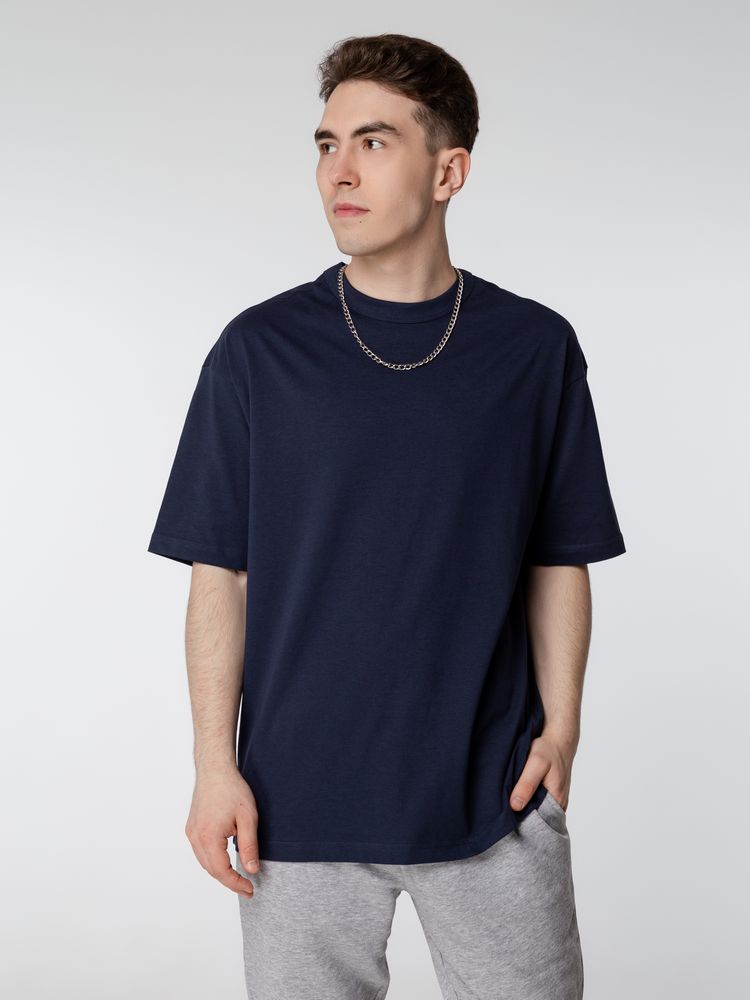 Футболка оверсайз мужская Boxy Men, синяя (джинс)