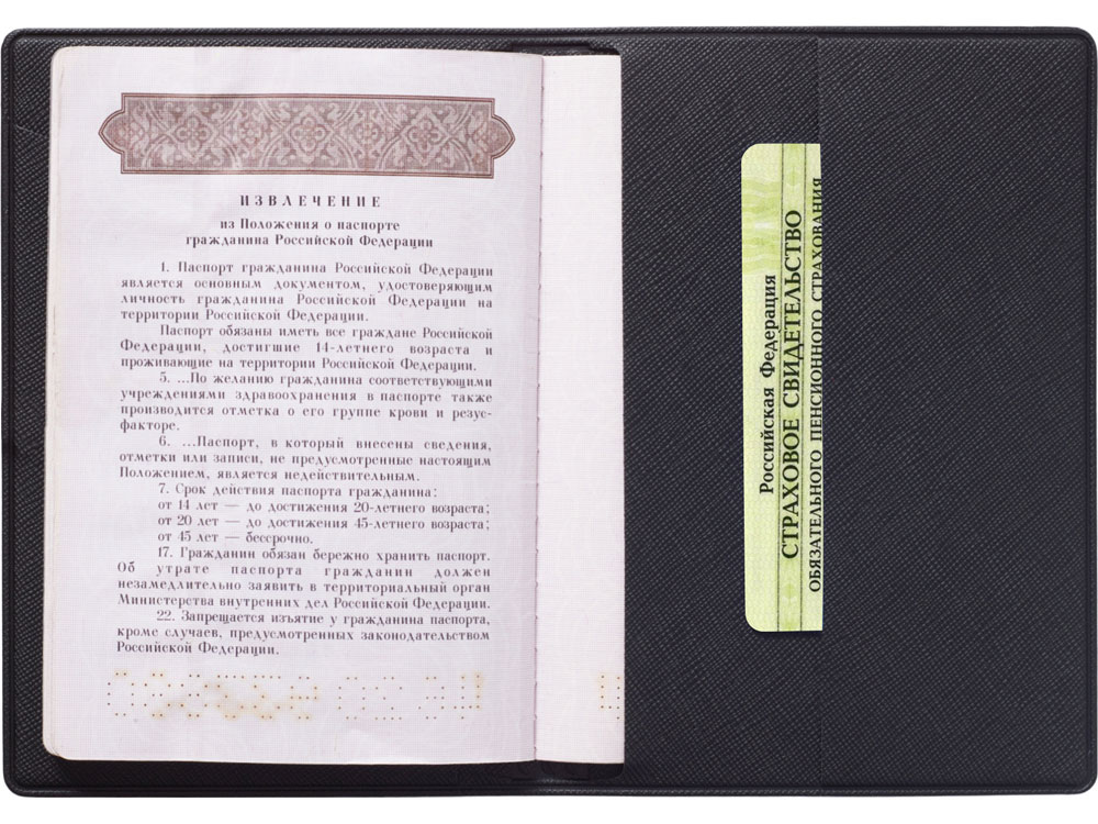 Обложка для паспорта Favor, черная