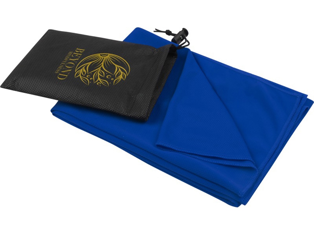 Lucas спортивное полотенце из переработанного полиэстера 50х100 см - Ярко-синий