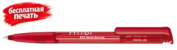 2234 Шариковая ручка Super Hit clear soft grip zone красные  186