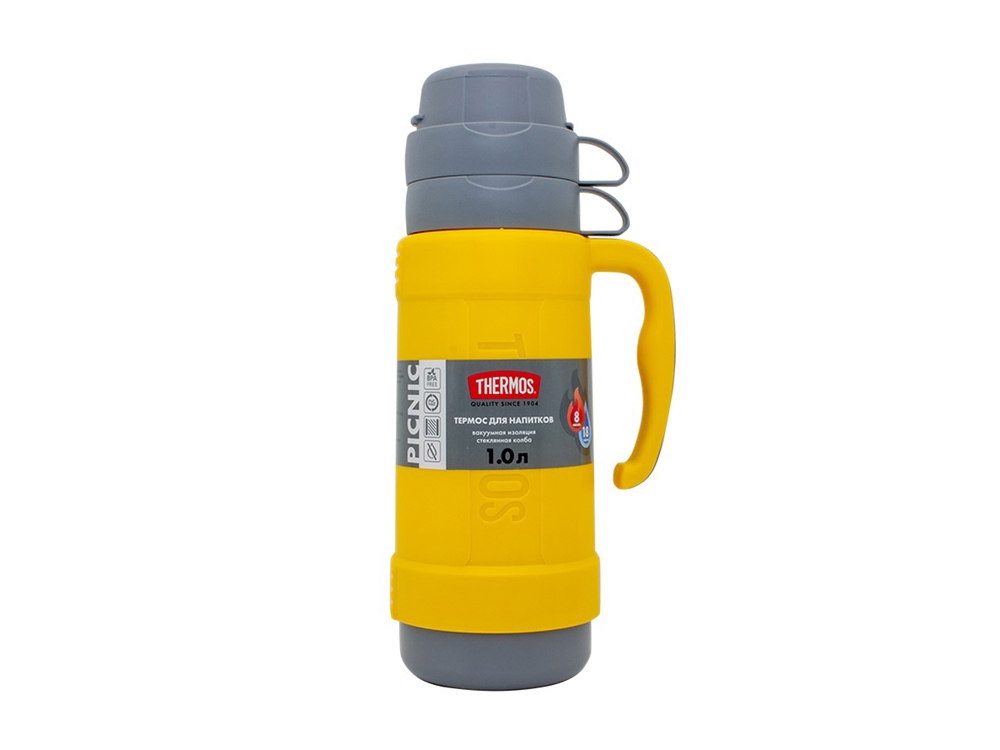 Термос со стеклянной колбой тм THERMOS PICNIC 40 Series Yellow 0,5L