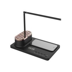 Интерьерная лампа c колонкой, беспроводной зарядкой и дисплеем Volando Интерьерная лампа c колонкой, беспроводной зарядкой и дисплеем Volando