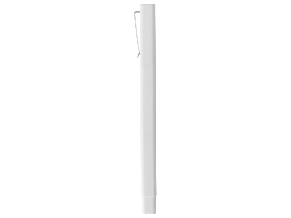 Ручка шариковая пластиковая Quadro Soft, квадратный корпус с покрытием софт-тач, белый