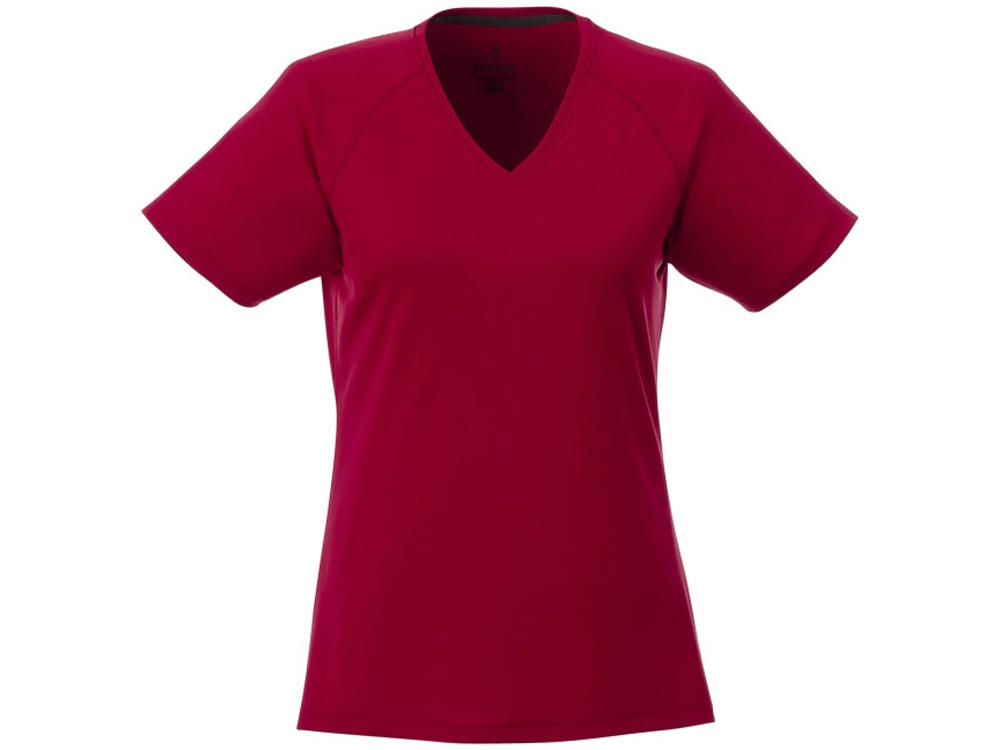 Модная женская футболка Amery  с коротким рукавом и V-образным вырезом, красный