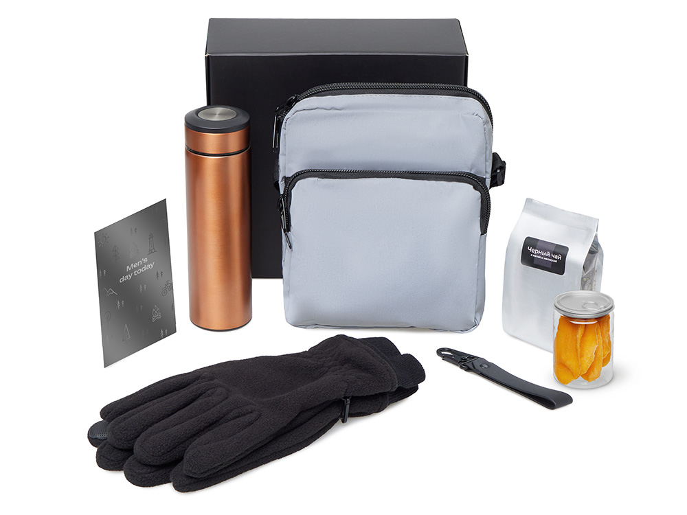 Подарочный набор Re:m. Step с термосом, перчатками и сумкой Подарочный набор Re:m. Step с термосом, перчатками и сумкой