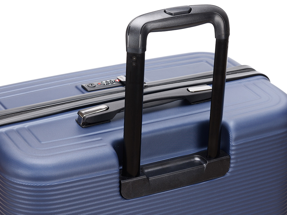 Чемодан TORBER Onego, синий, ABS-пластик, 79,5 х 51 х 29 см, 103 л