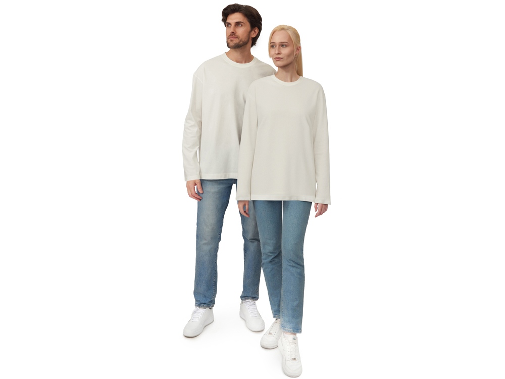 Футболка с длинным рукавом оверсайз Berlin унисекс молочный