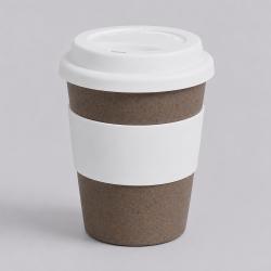 Стакан с силиконовой крышкой Café, белый