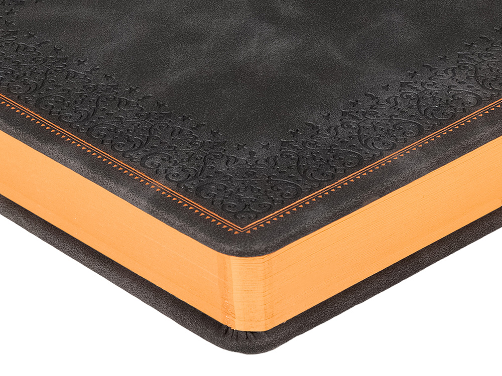 Ежедневник недатированный А5 Royal, черный с бронзовым срезом Ежедневник недатированный А5 Royal, черный с бронзовым срезом