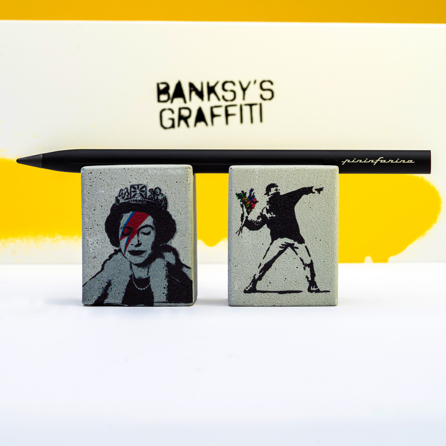 Набор Pininfarina Banksy Метатель цветов: карандаш SMART с бетонной подставкой