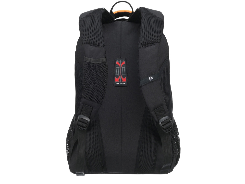 Рюкзак TORBER ROCKIT черный/оранжевый, полиэстер/добби, 32x15x46 см, 22 л