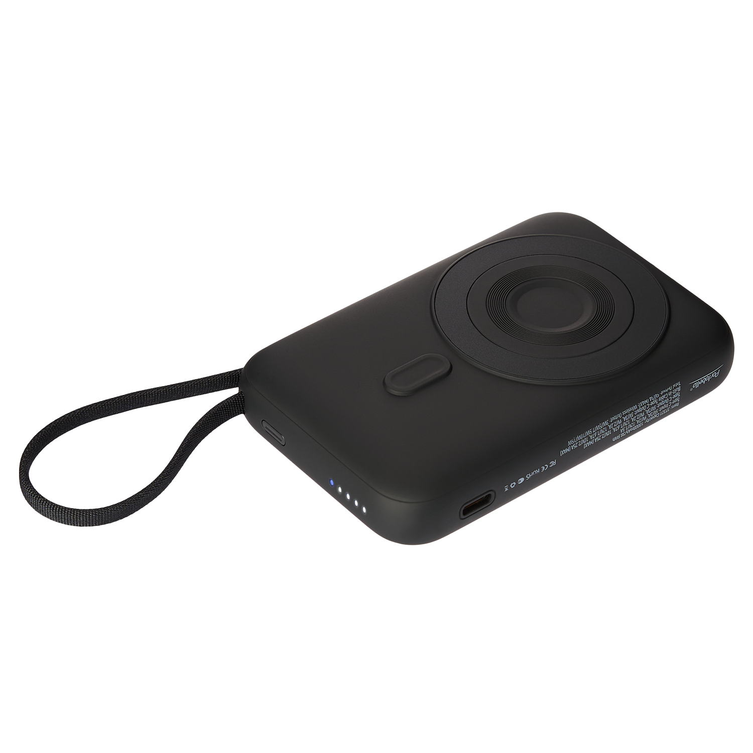 Внешний аккумулятор Комбо (Combo) 4-в-1 10000mAh с функцией беспроводной зарядки 15W, черный