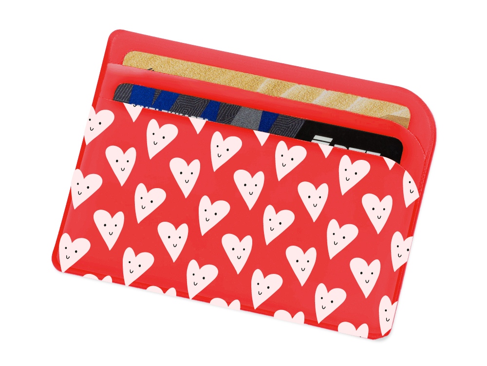 Картхолдер для 3-х карт с возможностью полноцветной  УФ-печати, софт-тач