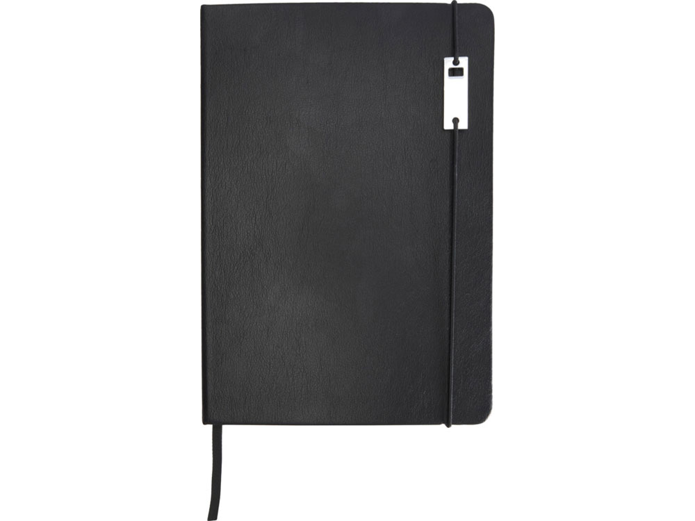 Набор Legato Elegance из блокнота формата А5 в твердой обложке и ручки-роллера, черный/белый