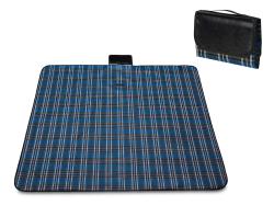 Непромокаемый плед для пикника Fabrizio, синий/черный Непромокаемый плед для пикника Fabrizio, синий/черный