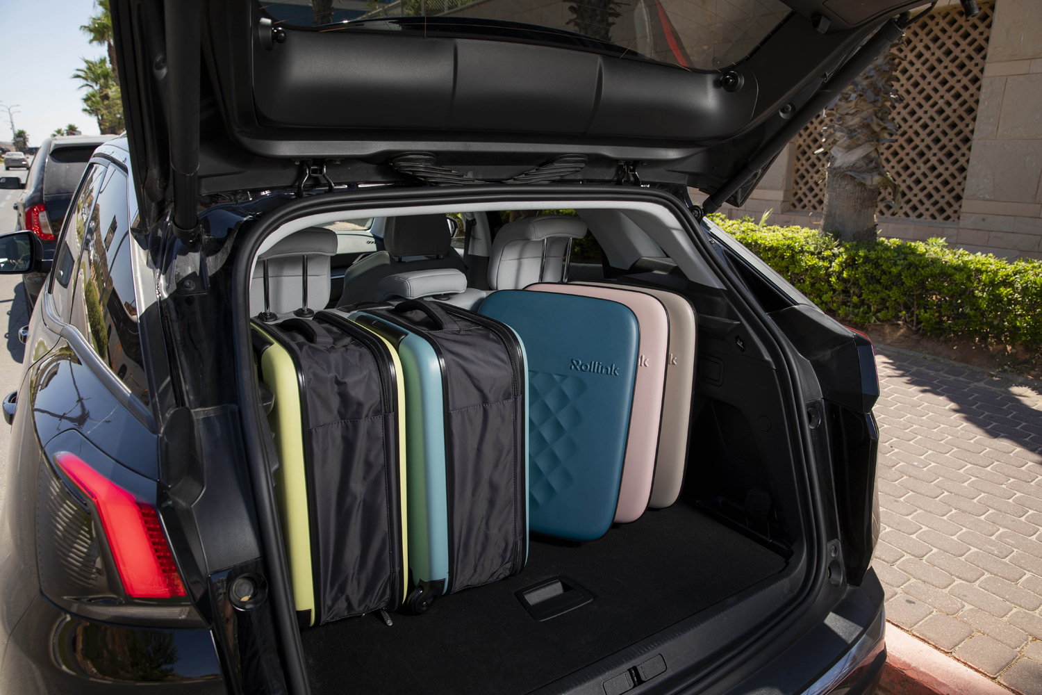 Чемодан складной Rollink Vega II 55x40x20 см, 2 колеса, сине-зеленый