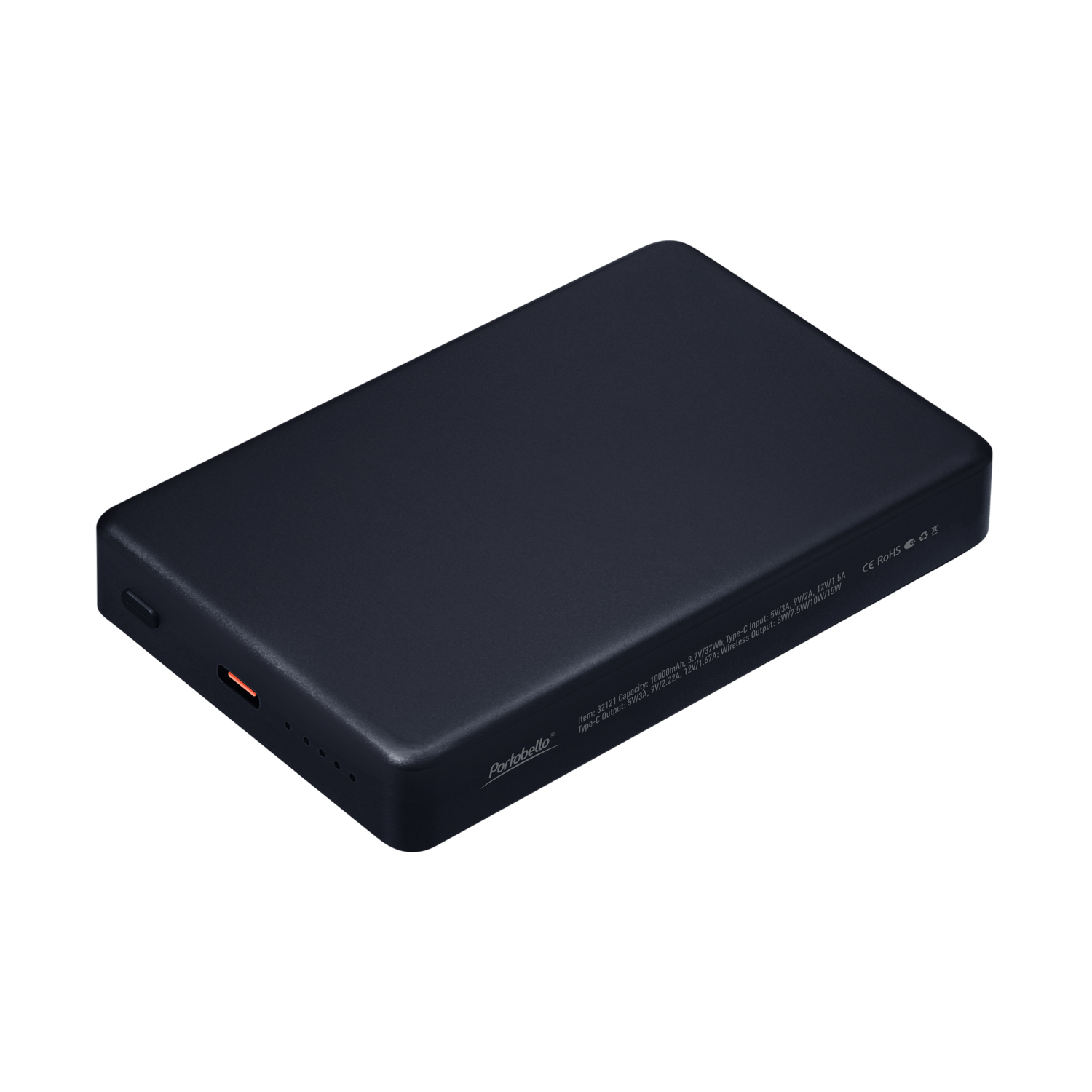 Внешний аккумулятор Атлантис Плюс PD (Atlantis PD Plus) 10000mAh с функцией беспроводной зарядки 15W, синий