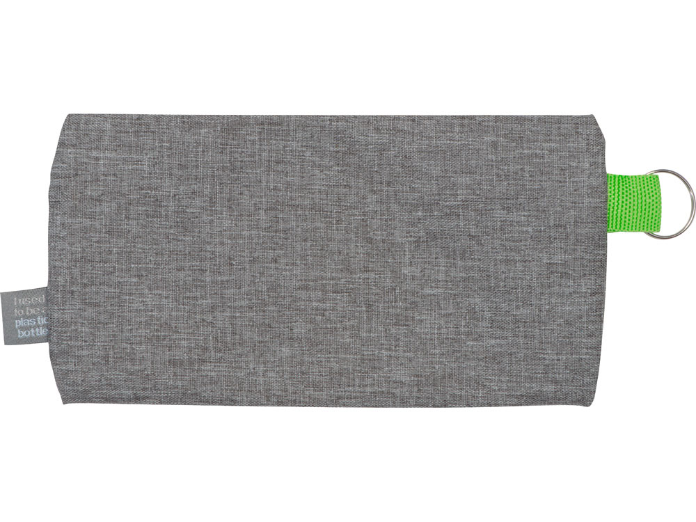 Универсальный пенал из переработанного полиэстера RPET Holder, серый/зеленый