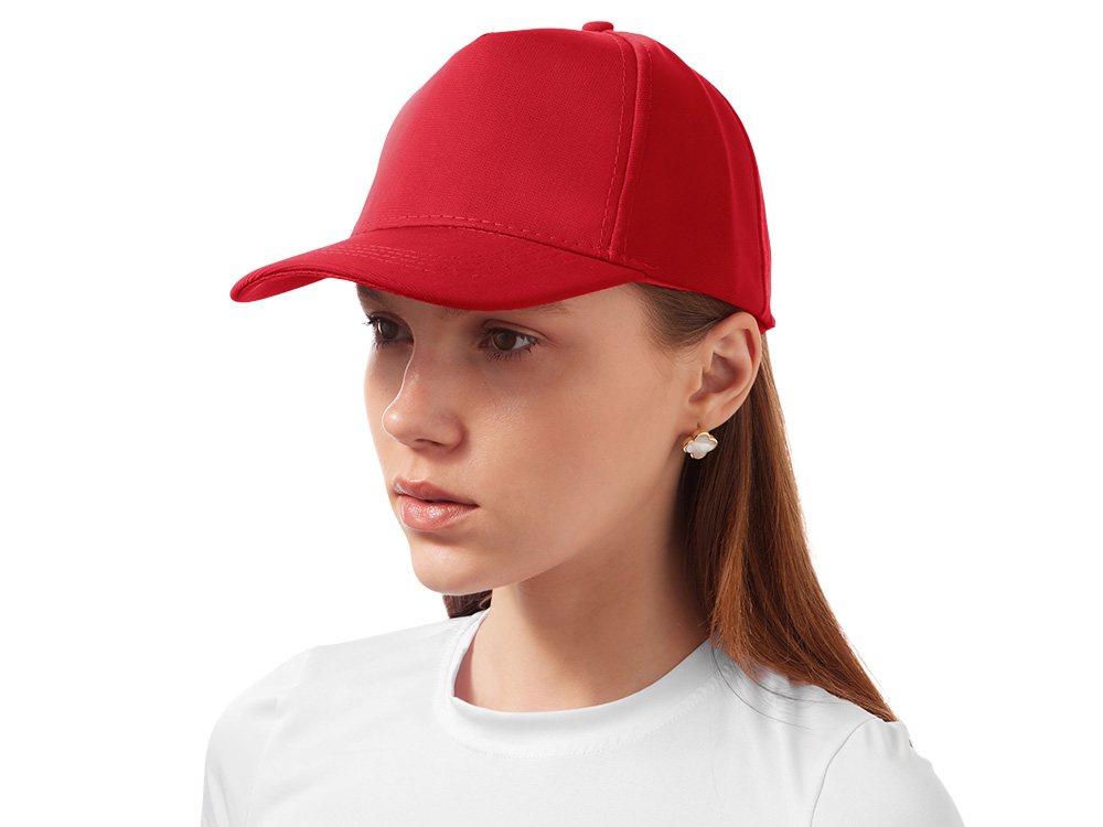 Бейсболка из структурной ткани Fargo, красный