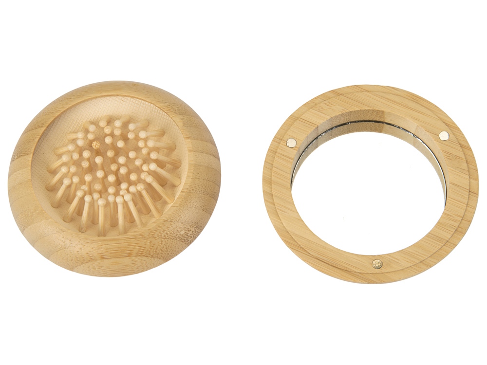 Расческа с зеркалом из бамбука Daisy, натуральный