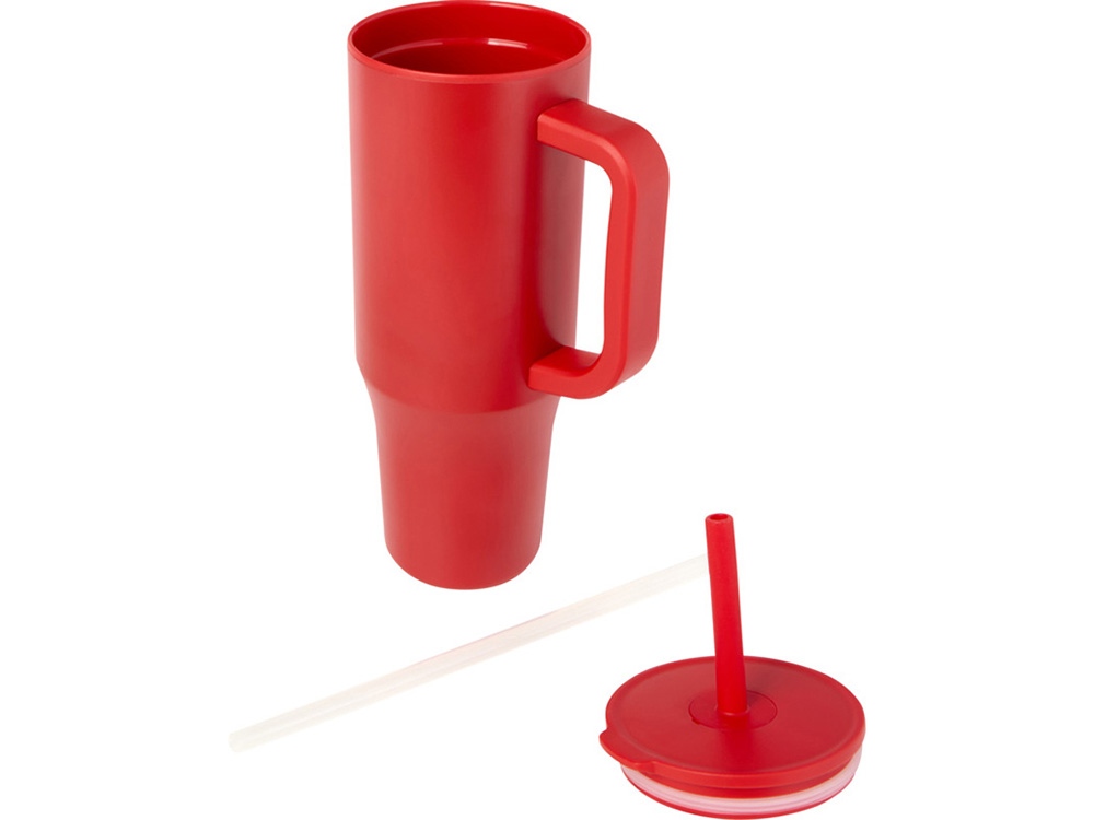 Brady термостакан с силиконовой трубочкой, 900 мл, сертифицированный согласно RCS- Красный