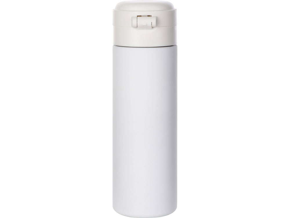 Вакуумная термокружка Waterline c кнопкой Guard, 400 мл, тубус, белый (Р)