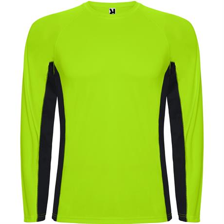 Спортивная футболка SHANGHAI L/S мужская, ФЛУОРЕСЦЕНТНЫЙ ЗЕЛЕНЫЙ/ЧЕРНЫЙ S