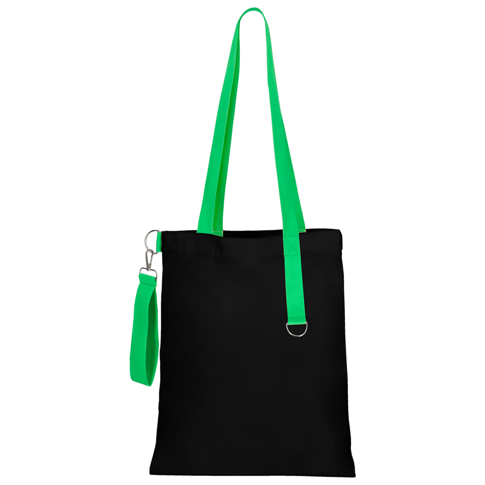 Сумка для покупок Black GLOW 325 г/м² с ремувкой, зелёная/зелёная