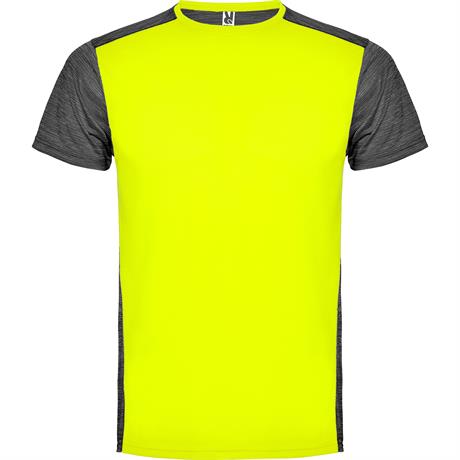 Спортивная футболка ZOLDER мужская, ФЛУОРЕСЦЕНТНЫЙ ЖЕЛТЫЙ/ПЁСТРЫЙ ЧЕРНЫЙ L