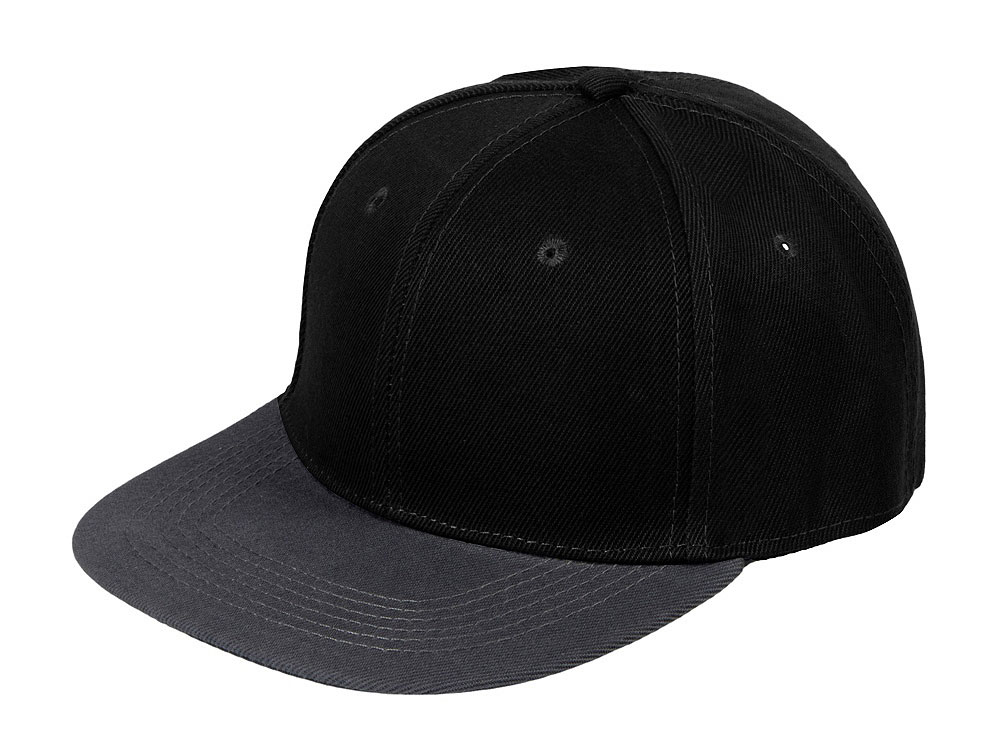 Бейсболка с прямым козырьком Los Angeles 2.0, черный/серый меланж