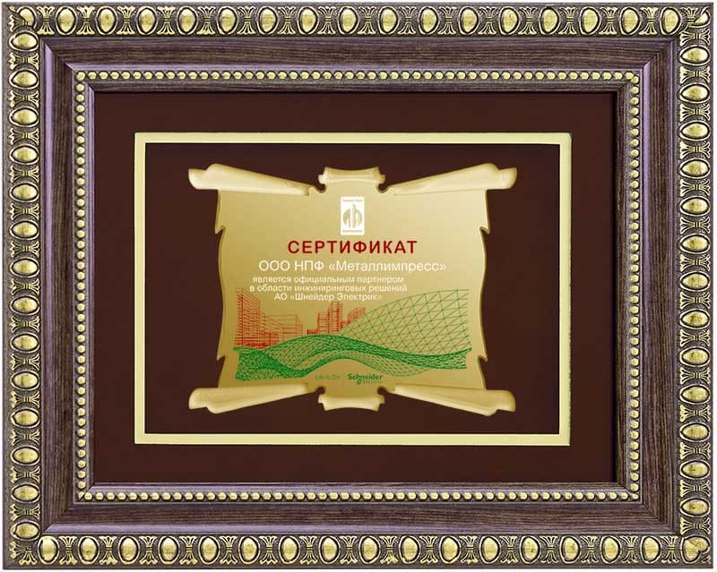Эксклюзивная рамка с УФ-печатью на метал.дипломе