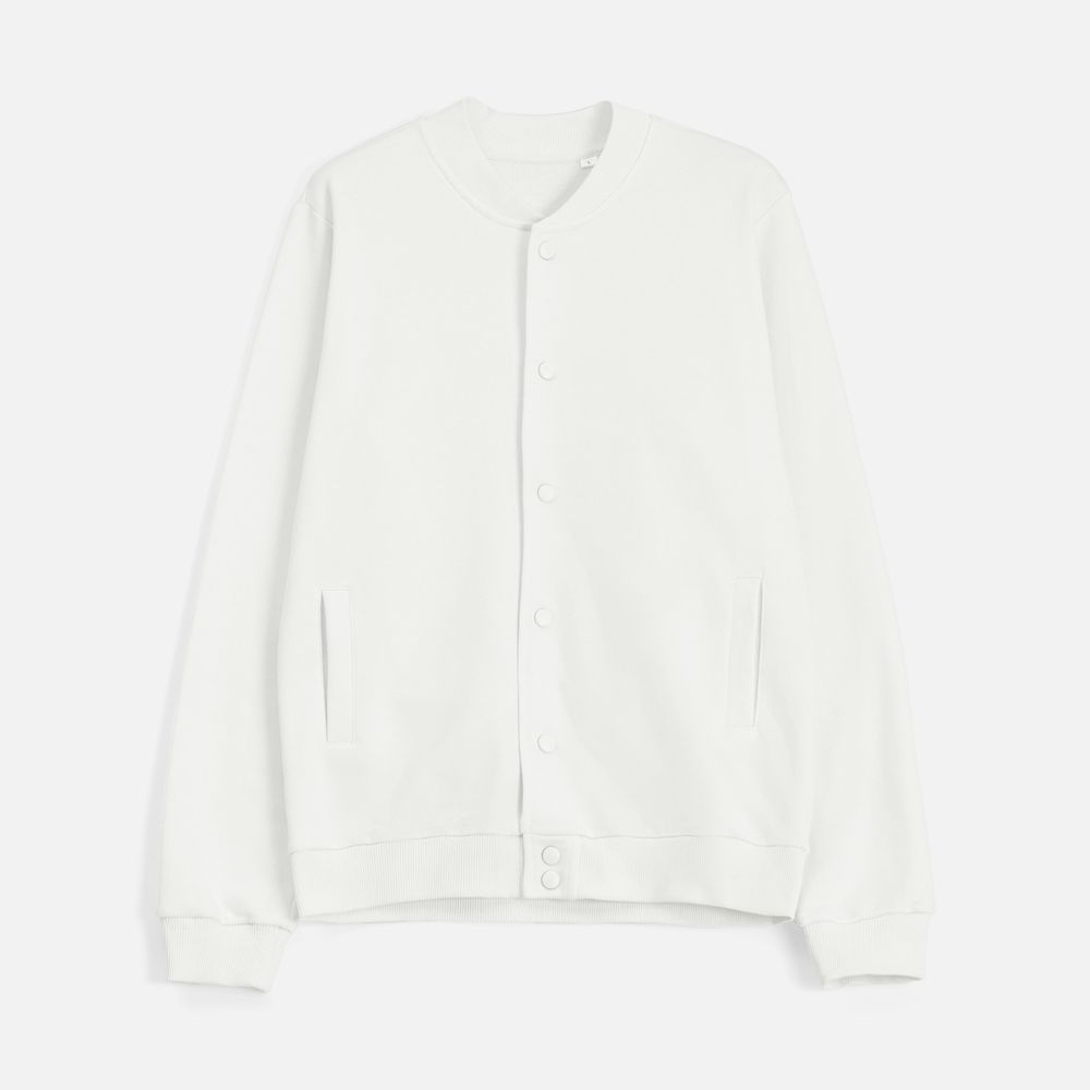 Бомбер унисекс Nuppu, молочно-белый Бомбер унисекс Nuppu, молочно-белый