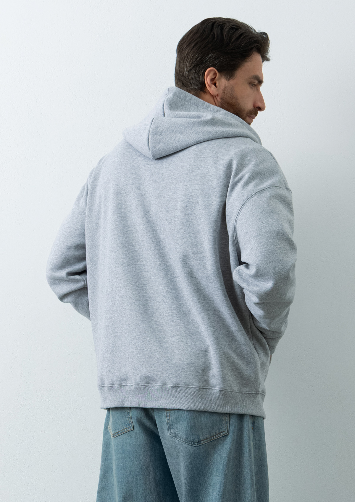 Толстовка унисекс Oversize Zip с капюшоном сэндвич 320, 100