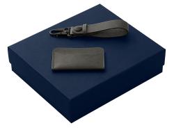 Подарочный набор Long River: картхолдер, ремешок для ключей (без лого Long River), синяя коробка Подарочный набор Long River: картхолдер, ремешок для ключей (без лого Long River), синяя коробка