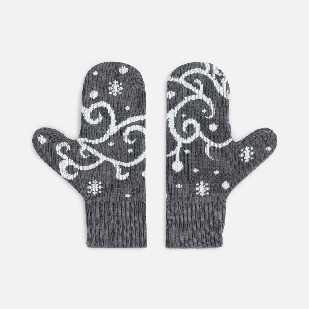 Варежки Adventino, темно-серый с молочным