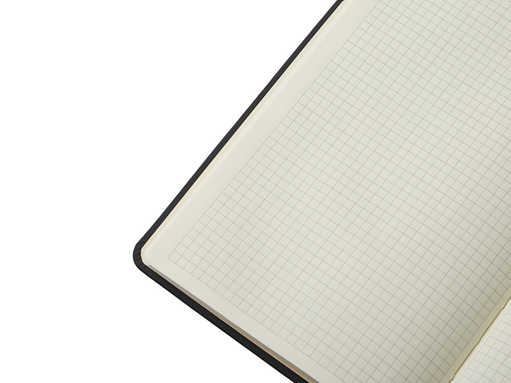 Блокнот в твердой обложке A5 Виспи в клетку, черный Блокнот в твердой обложке A5 Виспи в клетку, черный