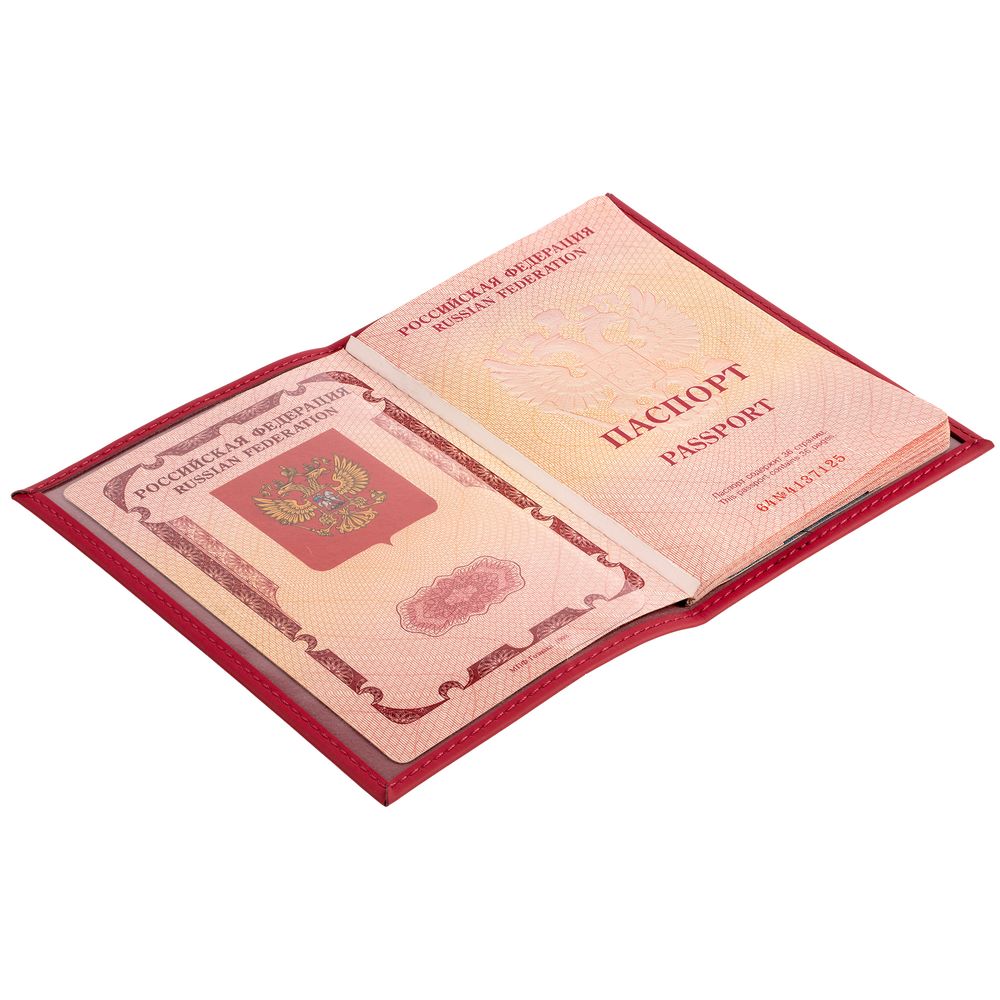 Обложка для паспорта Shall, красная