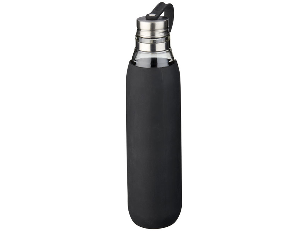 Стеклянная спортивная бутылка Oasis объемом 650 мл, черный