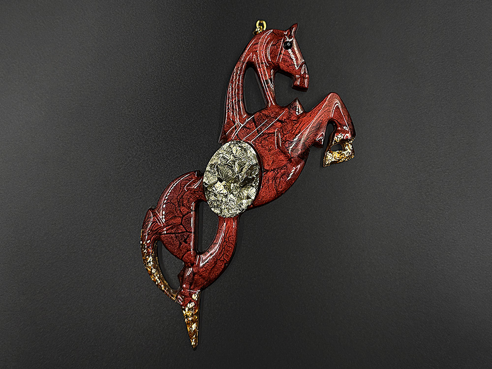 Елочные игрушки (Лошадь).Символы года Гранат