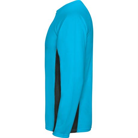 Спортивная футболка SHANGHAI L/S мужская, БИРЮЗОВЫЙ/ТЕМНЫЙ ГРАФИТ 2XL